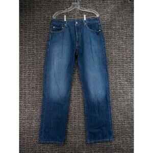 Vintage Levi's 501 Jeans Mens 34x33 (Tag 36x34) Blue Button Fly Cotton Denim Y2K